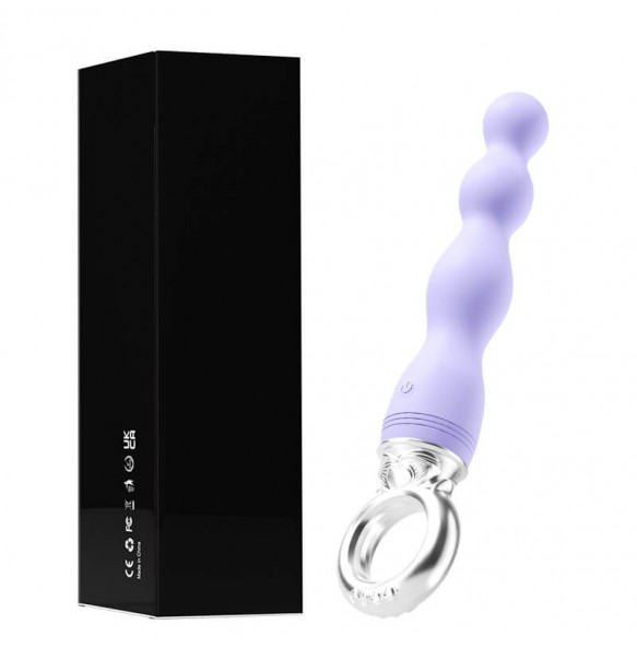 MizzZee - Ring Pulling Anal Beads (Chargeable - Purple)